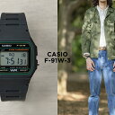 【10年保証】【日本未発売】CASIO STANDARD カシオ スタンダード F-91W-3 腕時計 時計 ブランド メンズ キッズ 子供 男の子 チープカシオ チプカシ デジタル 日付 カレンダー ブラック 黒 グリーン 緑 海外モデル ギフト プレゼント