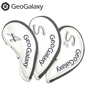 GeoGalaxy/ジオギャラクシー ウェッジ用ヘッドカバー 3点セット ホワイト A・S・S2 Wedge Head cover Set WHITE HC