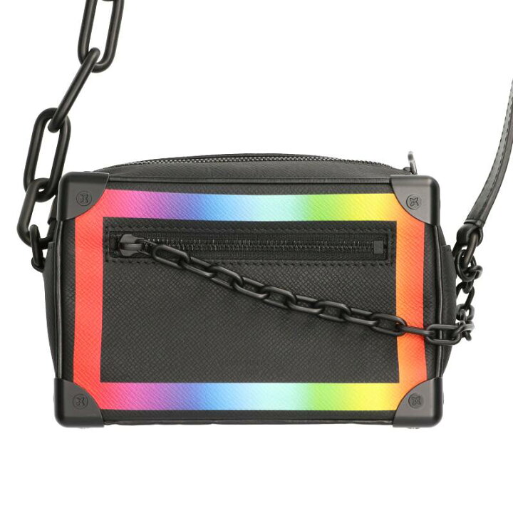 楽天市場 ルイヴィトン Louisvuitton 19aw M ミニ ソフトトランク タイガレインボーチェーンショルダーバッグ ブラック Om10 小物 0191 中古 32 Rinkan B Rinkan