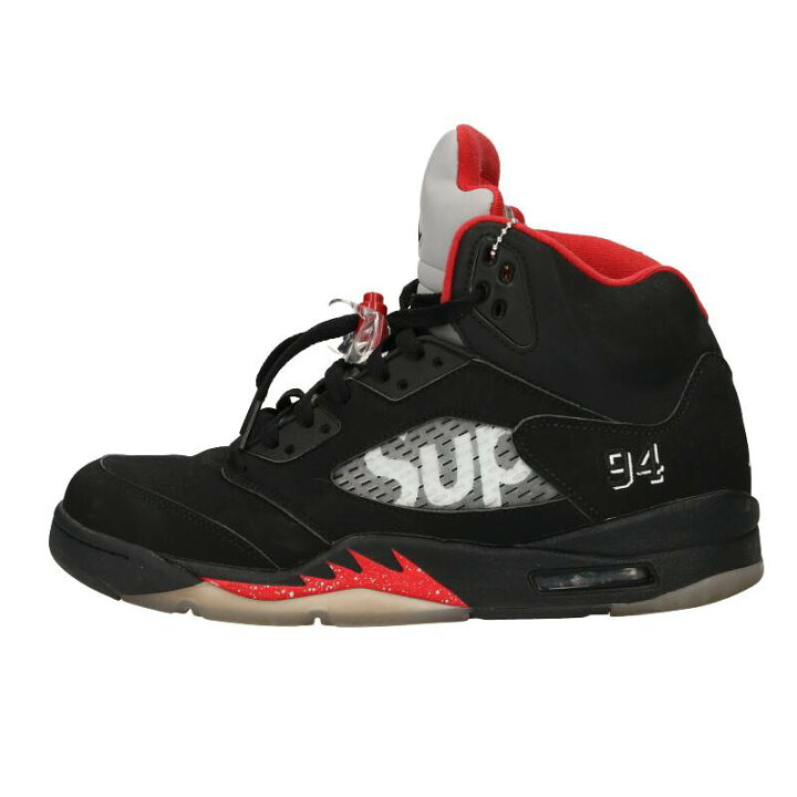 楽天市場 ナイキ Nike シュプリーム Supreme サイズ 28cm 15aw Air Jordan 5 Retro Supreme 4371 001 エアジョーダン5レトロシュプリームスニーカー ブラック Om10 メンズ 小物 中古 69 Rinkan B Rinkan