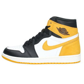 ナイキ NIKE　サイズ:28cm AIR JORDAN 1 RETRO HIGH OG YELLOW OCHRE 555088-109 エアジョーダン1レトロハイオージーイエローオークルスニーカー(イエロー×ブラック×ホワイト) 【106022】【SB01】【メンズ】【小物】【中古】bb380#rinkan*S