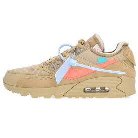 ナイキ オフホワイト NIKE OFF-WHITE　サイズ:26.5cm AIR MAX 90 Desert Ore AA7293-200 エアマックス90スニーカー(カーキ調×ピンク) 【807022】【OM10】【メンズ】【小物】【中古】bb223#rinkan*S