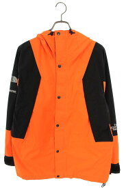 シュプリーム SUPREME　×ノースフェイス THE NORTH FACE サイズ:M 16AW Mountain Light Jacket パワーオレンジマウンテンライトジャケットブルゾン(オレンジ) 【129022】【SB01】【メンズ】【中古】bb131#rinkan*B