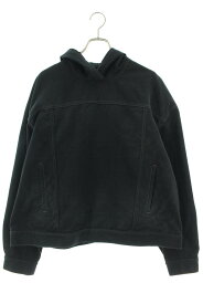 バレンシアガ BALENCIAGA　サイズ:2 22AW 719313 TNW54 ダメージ加工デニムプルオーバーパーカー(ブラック) 【502122】【OM10】【メンズ】【新古品】bb20#rinkan*N