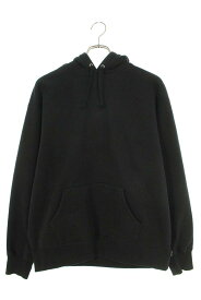シュプリーム SUPREME　サイズ:M 22AW Satin Applique Hooded Sweatshirt サテンバックロゴプルオーバーパーカー(ブラック) 【522032】【OM10】【メンズ】【中古】bb295#rinkan*A
