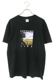 シュプリーム SUPREME　サイズ:M 20SS Time Tee フォトプリントTシャツ(ブラック)【604042】【OM10】【メンズ】【中古】bb127#rinkan*B