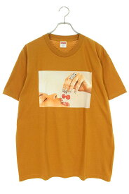 シュプリーム SUPREME　サイズ:M 20SS Cherries Tee チェリーフォトプリントTシャツ(ブラウン)【604042】【SB01】【メンズ】【中古】bb127#rinkan*B