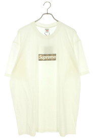 シュプリーム SUPREME　×バーバリー Burberry サイズ:XL 22SS Burberry Box Logo Tee バーバリーボックスロゴTシャツ(ホワイト)【317032】【OM10】【メンズ】【中古】bb205#rinkan*S