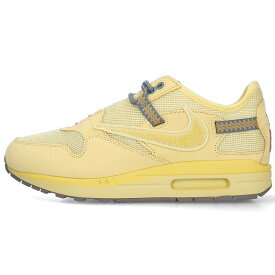 ナイキ NIKE　×トラヴィススコット Travis Scott サイズ:27.5cm AIR MAX 1 CACTUS JACK GOLD DO9392-700 エアマックス1ゴールドローカットスニーカー(イエロー調)【627032】【NO05】【メンズ】【小物】【中古】bb209#rinkan*S