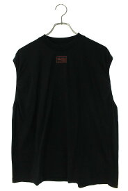 ラフシモンズ RAF SIMONS　サイズ:S 23SS 231-129B ロゴパッチノースリーブ(ブラック)【018032】【SB01】【メンズ】【新古品】bb20#rinkan*N