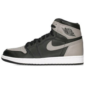 ナイキ NIKE　サイズ:27cm AIR JORDAN 1 RETRO HIGH OG SHADOW 555088-013 エアジョーダン1レトロハイオージーシャドースニーカー(ブラック×グレー)【018032】【NO05】【メンズ】【小物】【中古】bb297#rinkan*A