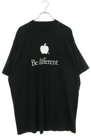 バレンシアガ BALENCIAGA　サイズ:2 22AW 712398 TNVB3 Be different刺繍Tシャツ(ブラック)【728032】【SB01】【メンズ】【レディース】【中古】bb131#rinkan*B