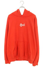 ガールズドントクライ Girls Dont Cry　サイズ:XL syd LOGO HOODIE ロゴプリントプルオーバーパーカー(レッド)【928032】【BS55】【メンズ】【中古】bb127#rinkan*B