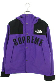 シュプリーム SUPREME　×ノースフェイス THE NORTH FACE サイズ:S 19SS The North Arc Logo Mountain Parka アーチロゴマウンテンパーカーブルゾン(パープル)【609032】【SB01】【メンズ】【中古】bb154#rinkan*A