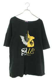 スーアンダーカバー SueUNDERCOVER　サイズ:FREE SUR1803 ドッキングデザインTシャツ(ブラック)【420132】【BS99】【レディース】【中古】bb187#rinkan*B