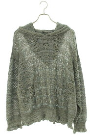 ビューティフルピープル beautiful people　サイズ:190 lamie wool lace pull over 1345210001 ラミーウールレースパーカー(グレー調)【420132】【BS99】【メンズ】【中古】bb131#rinkan*A