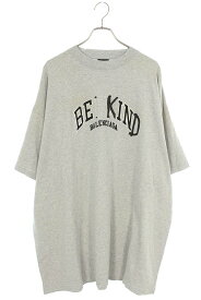 バレンシアガ BALENCIAGA　サイズ:5 739028 TPVD5 オーバーサイズロゴTシャツ(グレー)【211132】【SB01】【メンズ】【レディース】【中古】[less]bb33#rinkan*A