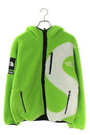 シュプリーム SUPREME　×ノースフェイス THE NORTH FACE サイズ:S 20AW S Logo Hooded Fleece Jacket Sロゴフーデッドフリースジャケットブルゾン(グリーン)【311132】【SB01】【メンズ】【中古】bb209#rinkan*A