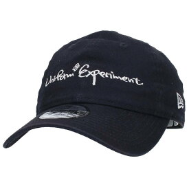 ユニフォームエクスペリメント uniform experiment　　×ニューエラ New Era 19AW UE-192082 NEWERA 9TWENTY CAP ロゴ刺繍キャップ帽子(ネイビー)【912132】【BS99】【小物】【中古】[less]bb51#rinkan*B