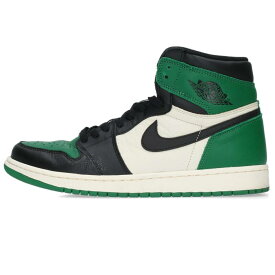 ナイキ NIKE　サイズ:29cm AIR JORDAN 1 RETRO HIGH OG PINE GREEN 555088-302 エア ジョーダン1レトロハイオージーパイングリーンスニーカー(ブラック×グリーン×ホワイト)【521132】【SB01】【メンズ】【小物】【中古】bb18#rinkan*B