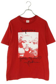 シュプリーム SUPREME　サイズ:S 18AW Madonna Tee フォトプリントTシャツ(レッド)【415042】【SB01】【メンズ】【中古】bb210#rinkan*B