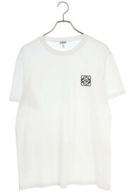 ロエベ LOEWE　サイズ:L H526Y22X75 アナグラム刺繍Tシャツ(ホワイト)【415042】【SS13】【メンズ】【中古】bb127#rinkan*A