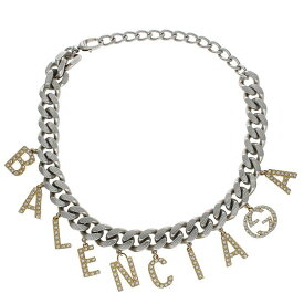 グッチ GUCCI　×バレンシアガ BALENCIAGA The Hacker Script Choker ザハッカースクリプトチョーカーネックレス(シルバー×ゴールド 169.92g)【912132】【SB01】【小物】【中古】bb33#rinkan*B