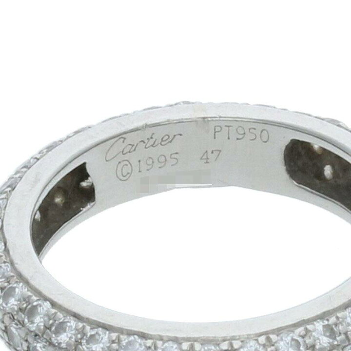楽天市場】カルティエ Cartier サイズ:6号 PT950 PAVEダイヤリング 