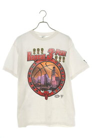 ヴィンテージ VINTAGE　サイズ:L 1998 NBA CHICAGO BULLS ブルズ 3-peatプリントTシャツ(ホワイト)【601042】【BS99】【メンズ】【中古】[less]bb51#rinkan*B