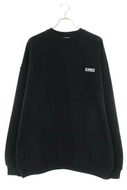 ヴェトモン VETEMENTS　サイズ:XS 24SS UE64CW100B エンブロイダリーロゴスウェット(ブラック)【501042】【OM10】【メンズ】【新古品】bb20#rinkan*N