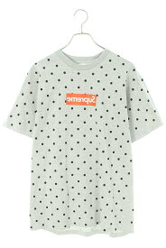 シュプリーム SUPREME　×コムデギャルソンシャツ COMME des GARCONS SHIRT サイズ:L 12SS Polka Dot Box Logo Tee ボックスロゴドットTシャツ(グレー)【701042】【SB01】【メンズ】【中古】bb177#rinkan*B