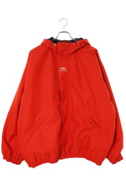 バレンシアガ BALENCIAGA　サイズ:44 23AW SKIWEAR 3B SPORTS ICON SKI 773988 TPO41 テクニカルリップストップジャケットブルゾン(レッド)【801042】【SB01】【メンズ】【中古】bb154#rinkan*A