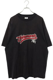 ヴェトモン VETEMENTS　サイズ:S MSS18TR37 ベースボールロゴオーバーサイズTシャツ(グレー調)【415042】【FK04】【メンズ】【中古】bb78#rinkan*C