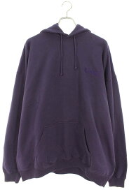 ヴェトモン VETEMENTS　サイズ:XS 24SS UE64HD300R ロゴエンブロイダリープルオーバーパーカー(パープル)【421042】【SB01】【メンズ】【新古品】bb20#rinkan*N