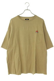 ティーエムティー TMT　サイズ:L バックスカルローズ刺繍ポケットTシャツ(ベージュ)【102042】【BS99】【メンズ】【中古】[less]bb187#rinkan*B