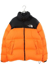 シュプリーム SUPREME　×ノースフェイス THE NORTH FACE サイズ:L 16AW Nuptse Jacket パワーオレンジヌプシダウンジャケット(オレンジ×ブラック)【502042】【SB01】【メンズ】【中古】bb205#rinkan*B