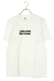 シュプリーム SUPREME　サイズ:S 23AW Box Logo Tee ボックスロゴTシャツ(ホワイト×グリーン)【612042】【OM10】【メンズ】【中古】bb131#rinkan*A