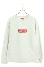 シュプリーム SUPREME　サイズ:L 18AW Box Logo Crewneck ボックスロゴクルーネックスウェット(ライトグレー)【203042】【FK04】【メンズ】【中古】bb223#rinkan*B