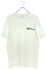 バーバリー Burberry　サイズ:S 4558766 ロゴプリントTシャツ(ホワイト)【223042】【BS55】【メンズ】【中古】bb378#rinkan*B