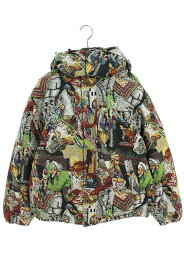 シュプリーム SUPREME　サイズ:S 23AW Tapestry Down Puffer Jacket タペストリーダウンジャケット(マルチカラー)【903042】【BS99】【メンズ】【中古】bb170#rinkan*S