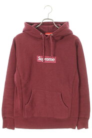 シュプリーム SUPREME　サイズ:S 11AW Box Logo Pullover ボックスロゴプルオーバーパーカー(ボルドー)【113042】【OM10】【メンズ】【中古】bb295#rinkan*B