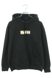 シュプリーム SUPREME　サイズ:S 22SS Burberry Box Logo Hooded Sweatshirt バーバリーボックスロゴパーカー(ブラック)【313042】【SB01】【メンズ】【中古】bb409#rinkan*B
