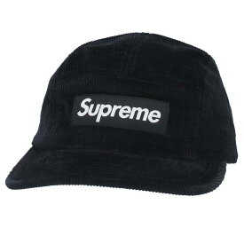 シュプリーム SUPREME　 22AW Loro Piana Corduroy Camp Cap ロロピアーナコーデュロイキャンプキャップ(ブラック)【623042】【BS99】【小物】【中古】bb187#rinkan*A