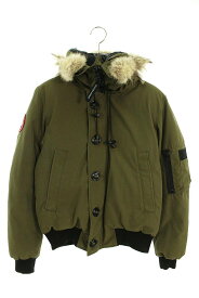 カナダグース CANADA GOOSE　サイズ:S LABRADOR 7958JM フード付きジップアップダウンジャケット(カーキ)【723042】【BS99】【メンズ】【中古】bb378#rinkan*B