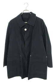 マッキントッシュ MACKINTOSH　×ポールスミス Paul Smith サイズ:M NO.1 Y40-02 ゴム引きコート(ネイビー×ベージュ)【823042】【BS99】【メンズ】【中古】bb212#rinkan*C