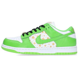 ナイキ NIKE　×シュプリーム SUPREME サイズ:27.5cm DUNK LOW OG QS DH3228-101 ダンクローオージークイックストライクスニーカー(グリーン×ホワイト)【423042】【OM10】【メンズ】【小物】【中古】bb205#rinkan*A