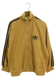 グッチ GUCCI　×アディダス adidas サイズ:S 712952 XJEGU 3ストライプコットンジャージージップアップトラックブルゾン(イエロー調)【923042】【SB01】【メンズ】【中古】bb411#rinkan*A