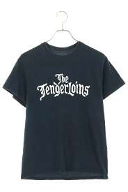 テンダーロイン TENDERLOIN　サイズ:S ロゴプリントTシャツ(ネイビー調)【304042】【BS99】【メンズ】【中古】bb380#rinkan*C