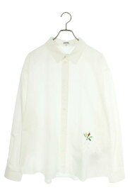 ロエベ LOEWE　サイズ:40 24SS H526Y05X36 刺繍デザイン長袖シャツ(ホワイト)【314042】【SB01】【メンズ】【新古品】bb20#rinkan*N