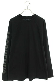 ジャックムス JACQUEMUS　サイズ:XL 24SS 24E245J2132031 スリーブロゴ長袖カットソー(ブラック)【314042】【SB01】【メンズ】【新古品】bb20#rinkan*N